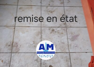 Remise en état complet d'une maison par A.M Nettoyage Multiservices, entreprise de nettoyage. Élimination des taches tenaces et de la saleté incrustée sur les sols, assainissement complet de la salle de bain, nettoyage et remise en état de la cuisine et lieu de séjour.